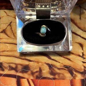 Elegant Silver and Blue Stone Ring